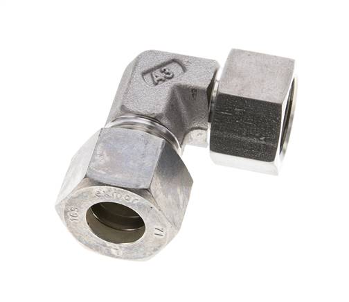 M24x1,5 x 16S Edelstahl Verstellbarer 90 Grad Winkel Verschraubung mit Dichtkonus und O-Ring 400 Bar DIN 2353