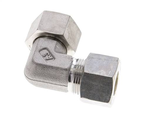 M24x1,5 x 16S Edelstahl Verstellbarer 90 Grad Winkel Verschraubung mit Dichtkonus und O-Ring 400 Bar DIN 2353