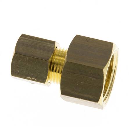 G 3/8'' x 8mm Messing Gerade Druckverschraubung 135 Bar DIN EN 1254-2