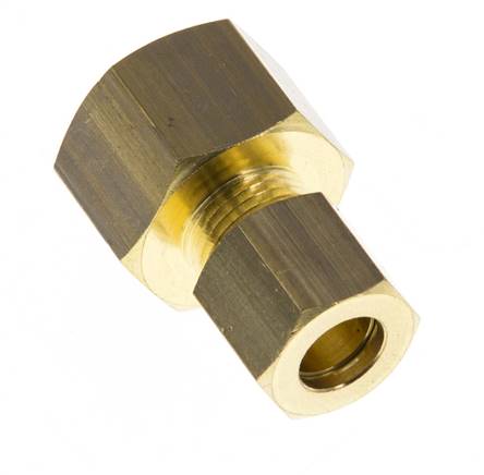 G 3/8'' x 8mm Messing Gerade Druckverschraubung 135 Bar DIN EN 1254-2