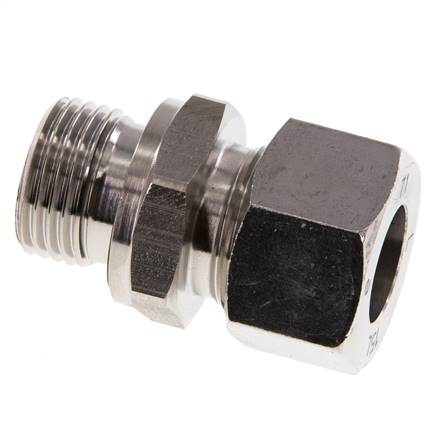 G 1/2'' Außengewinde x 15L Gerader Schneidring aus Edelstahl mit FKM-Dichtung 315 Bar DIN 2353