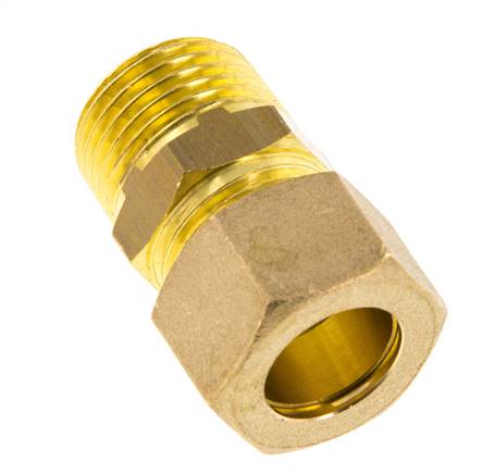 R 1/2'' Außengewinde x 15mm Messing Gerade Klemmverschraubung 82 Bar DIN EN 1254-2