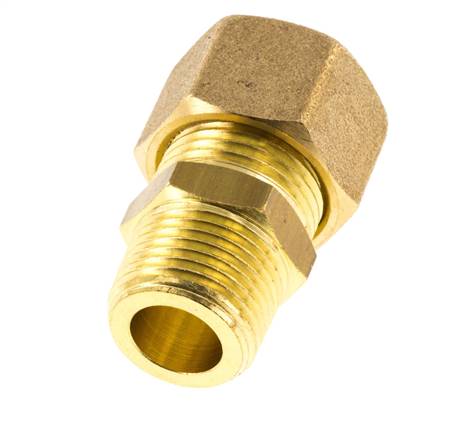 R 3/8'' Außengewinde x 12mm Messing gerade Verschraubung 75 Bar DIN EN 1254-2