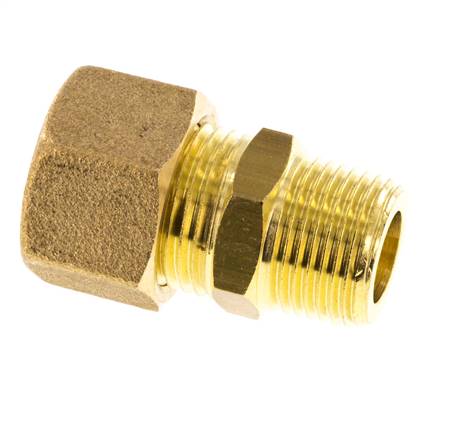 R 3/8'' Außengewinde x 12mm Messing gerade Verschraubung 75 Bar DIN EN 1254-2