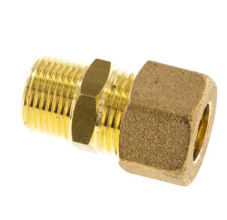 R 3/8'' Außengewinde x 12mm Messing gerade Verschraubung 75 Bar DIN EN 1254-2