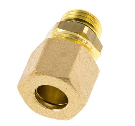 G 1/4'' Außengewinde x 10mm Messing Klemmverschraubung mit NBR Dichtung 95 Bar DIN EN 1254-2