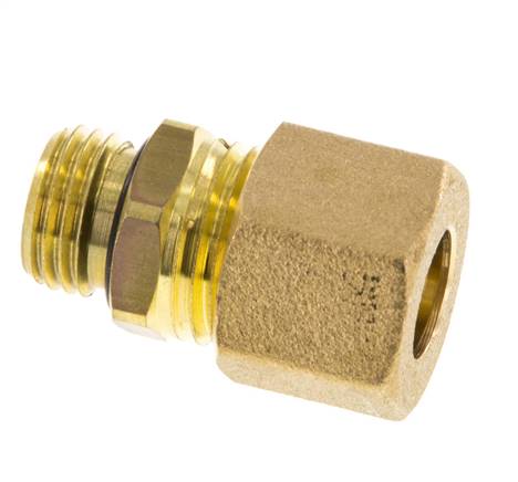 G 1/4'' Außengewinde x 10mm Messing Klemmverschraubung mit NBR Dichtung 95 Bar DIN EN 1254-2