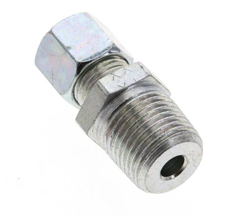 1/2'' NPT Außengewinde x 10L Verzinkter Stahl Gerade Schneidring 315 Bar DIN 2353
