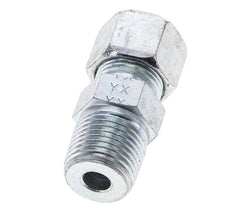 1/2'' NPT Außengewinde x 12S Verzinkter Stahl Gerader Schneidring 630 Bar DIN 2353