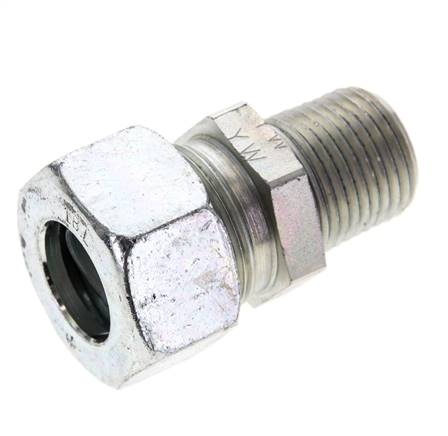 1/2'' NPT Außengewinde x 18L Verzinkter Stahl Gerade Schneidring 315 Bar DIN 2353