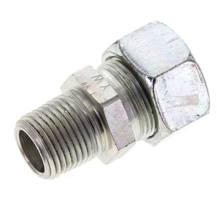 1/2'' NPT Außengewinde x 18L Verzinkter Stahl Gerade Schneidring 315 Bar DIN 2353