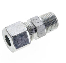 3/8'' NPT Außengewinde x 10S Verzinkter Stahl Gerade Schneidring 630 Bar DIN 2353