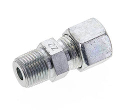 3/8'' NPT Außengewinde x 10S Verzinkter Stahl Gerade Schneidring 630 Bar DIN 2353