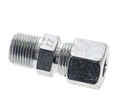 3/8'' NPT Außengewinde x 10S Verzinkter Stahl Gerade Schneidring 630 Bar DIN 2353