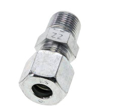 3/8'' NPT Außengewinde x 10S Verzinkter Stahl Gerade Schneidring 630 Bar DIN 2353