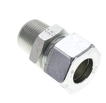 1'' NPT Außengewinde x 25S Verzinkter Stahl Gerader Schneidring 400 Bar DIN 2353