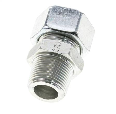 1'' NPT Außengewinde x 25S Verzinkter Stahl Gerader Schneidring 400 Bar DIN 2353