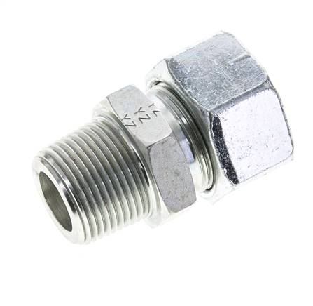 1'' NPT Außengewinde x 25S Verzinkter Stahl Gerader Schneidring 400 Bar DIN 2353