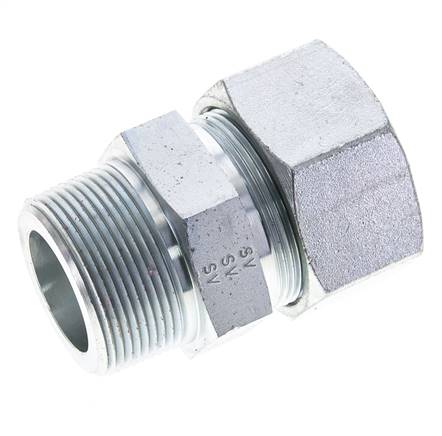 1 1/2'' NPT Außengewinde x 38S Verzinkter Stahl Gerade Schneidring 315 Bar DIN 2353