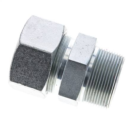 1 1/2'' NPT Außengewinde x 38S Verzinkter Stahl Gerade Schneidring 315 Bar DIN 2353