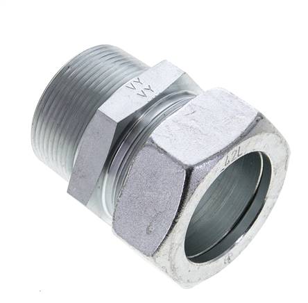 1 1/2'' NPT Außengewinde x 42L Verzinkter Stahl Gerader Schneidring 160 Bar DIN 2353