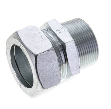 1 1/2'' NPT Außengewinde x 42L Verzinkter Stahl Gerader Schneidring 160 Bar DIN 2353