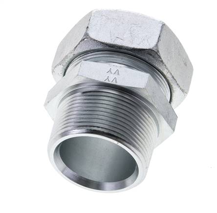 1 1/2'' NPT Außengewinde x 42L Verzinkter Stahl Gerader Schneidring 160 Bar DIN 2353