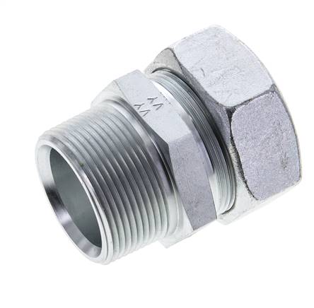 1 1/2'' NPT Außengewinde x 42L Verzinkter Stahl Gerader Schneidring 160 Bar DIN 2353