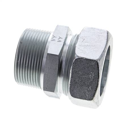 1 1/2'' NPT Außengewinde x 42L Verzinkter Stahl Gerader Schneidring 160 Bar DIN 2353