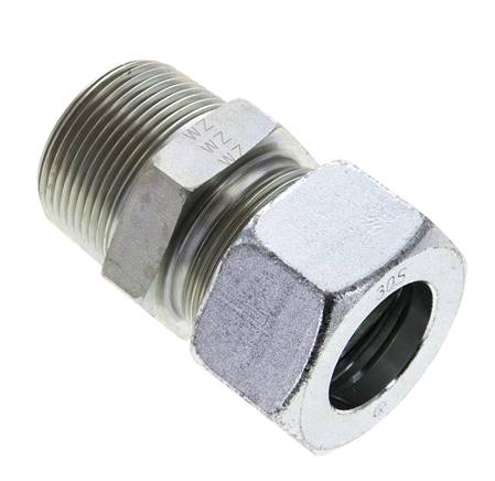 1 1/4'' NPT Außengewinde x 30S Verzinkter Stahl Gerader Schneidring 400 Bar DIN 2353