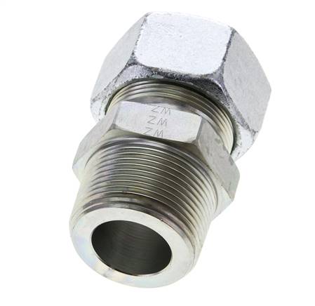 1 1/4'' NPT Außengewinde x 30S Verzinkter Stahl Gerader Schneidring 400 Bar DIN 2353