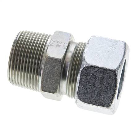 1 1/4'' NPT Außengewinde x 30S Verzinkter Stahl Gerader Schneidring 400 Bar DIN 2353