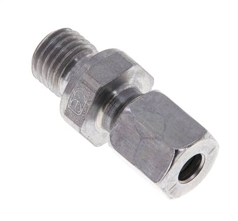 M12x1,5 Außengewinde x 6L Verzinkter Stahl Gerade Schneidring 315 Bar DIN 2353