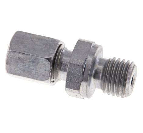 M12x1,5 Außengewinde x 6L Verzinkter Stahl Gerade Schneidring 315 Bar DIN 2353