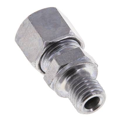 M12x1,5 Außengewinde x 10L Verzinkter Stahl Gerade Schneidring 315 Bar DIN 2353