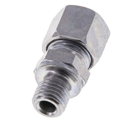 M12x1,5 Außengewinde x 10L Verzinkter Stahl Gerade Schneidring 315 Bar DIN 2353