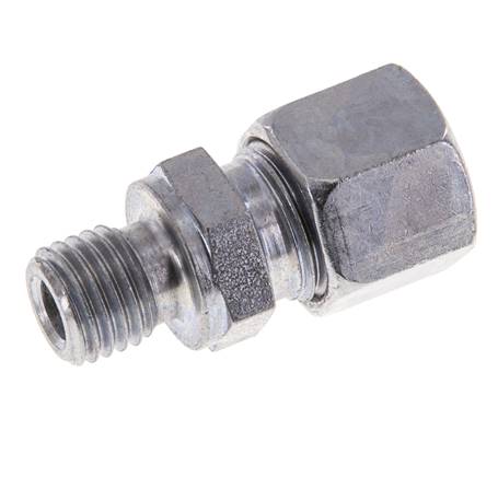 M12x1,5 Außengewinde x 10L Verzinkter Stahl Gerade Schneidring 315 Bar DIN 2353