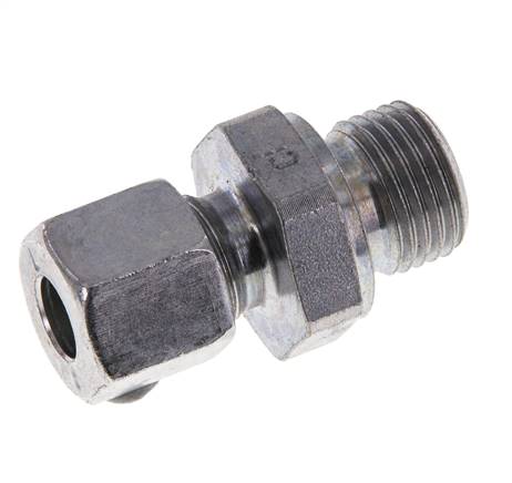 M16x1,5 Außengewinde x 8L Verzinkter Stahl Gerade Schneidring 315 Bar DIN 2353