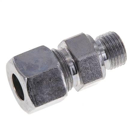 M16x1,5 Außengewinde x 12S Verzinkter Stahl Gerade Schneidring 630 Bar DIN 2353