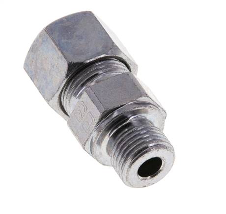 M16x1,5 Außengewinde x 12S Verzinkter Stahl Gerade Schneidring 630 Bar DIN 2353