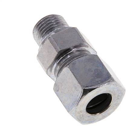 M16x1,5 Außengewinde x 12S Verzinkter Stahl Gerade Schneidring 630 Bar DIN 2353