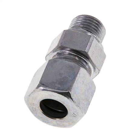 M16x1,5 Außengewinde x 12S Verzinkter Stahl Gerade Schneidring 630 Bar DIN 2353