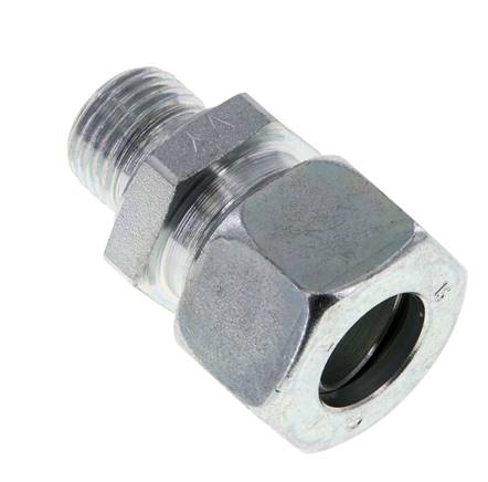 M16x1,5 Außengewinde x 15L Verzinkter Stahl Gerade Schneidring 315 Bar DIN 2353