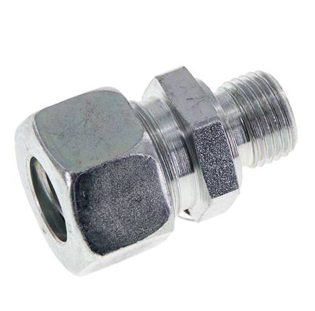 M16x1,5 Außengewinde x 15L Verzinkter Stahl Gerade Schneidring 315 Bar DIN 2353