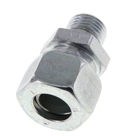 M16x1,5 Außengewinde x 15L Verzinkter Stahl Gerade Schneidring 315 Bar DIN 2353