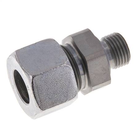 M16x1,5 Außengewinde x 16S Verzinkter Stahl Gerade Schneidring 400 Bar DIN 2353
