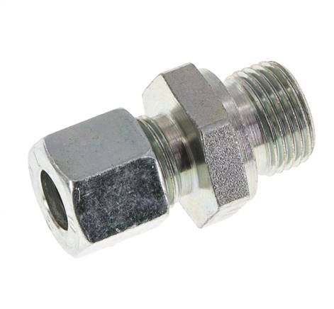 M18x1,5 Außengewinde x 10L Verzinkter Stahl Gerade Schneidring 315 Bar DIN 2353