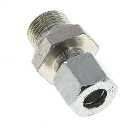 M18x1,5 Außengewinde x 10L Verzinkter Stahl Gerade Schneidring 315 Bar DIN 2353