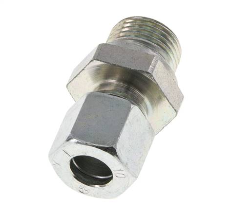 M18x1,5 Außengewinde x 10L Verzinkter Stahl Gerade Schneidring 315 Bar DIN 2353