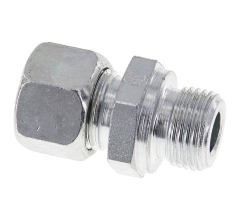 M18x1,5 Außengewinde x 12L Verzinkter Stahl Gerade Schneidring 315 Bar DIN 2353